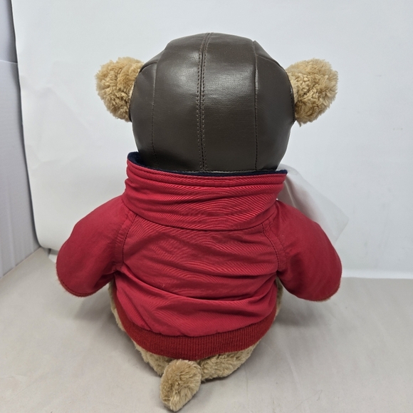 Lands' End-Gund Explorer Stuffed Bear 1997 Baron Von Oops Aviator Jacket Goggles - Picture 8 of 13